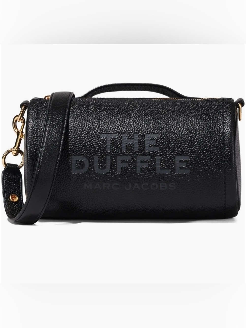 Marc Jacobs The Duffle Embossed Black Pebbled Leather Crossbody